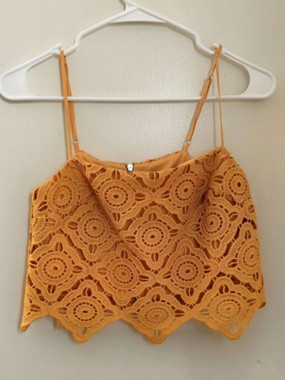 BCBGMAXAZRIA crocheted crop top